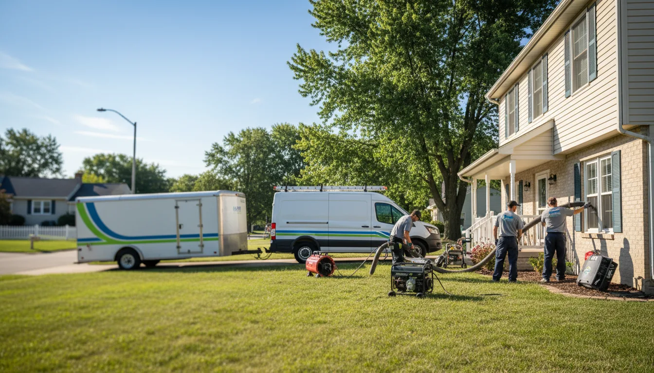 Flooded Basement Restoration And Cleanup With Repair in Evansville, MN near me